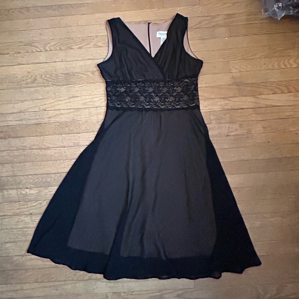 12P Sheer Cocktail Black Dress Classic Dressy Formal Chiffon by Connected